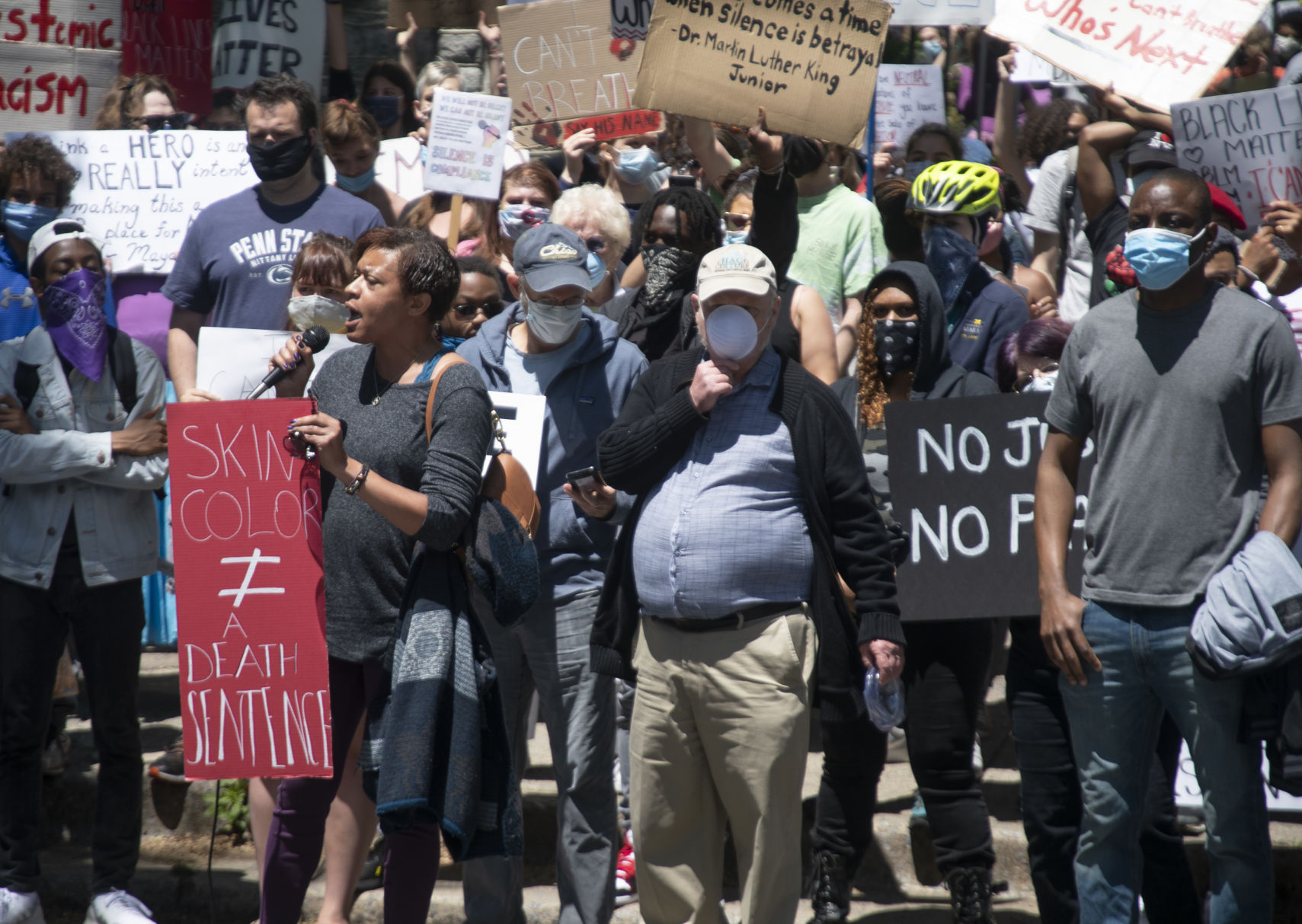 BLM protest, teacher